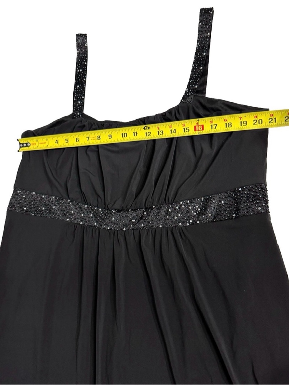 Lane Bryant NWT Black Beaded High Low Dress Size 22 - Picture 9 of 11